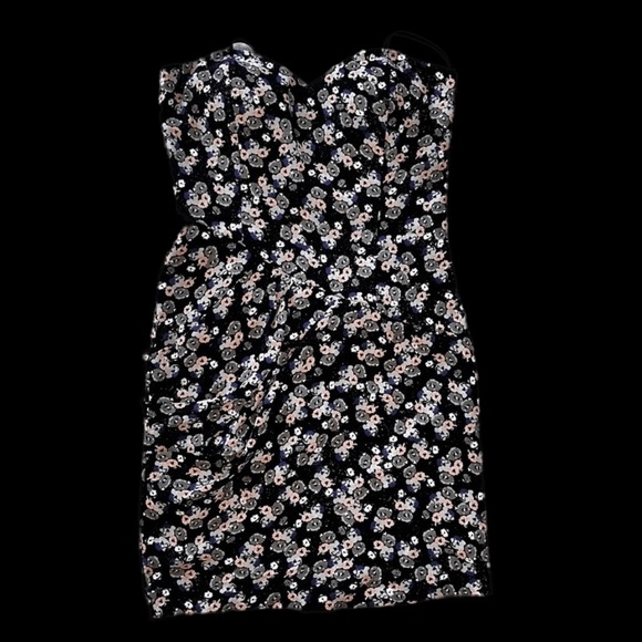 BCBG | Floral | Strapless Mini Dress | - Picture 2 of 8